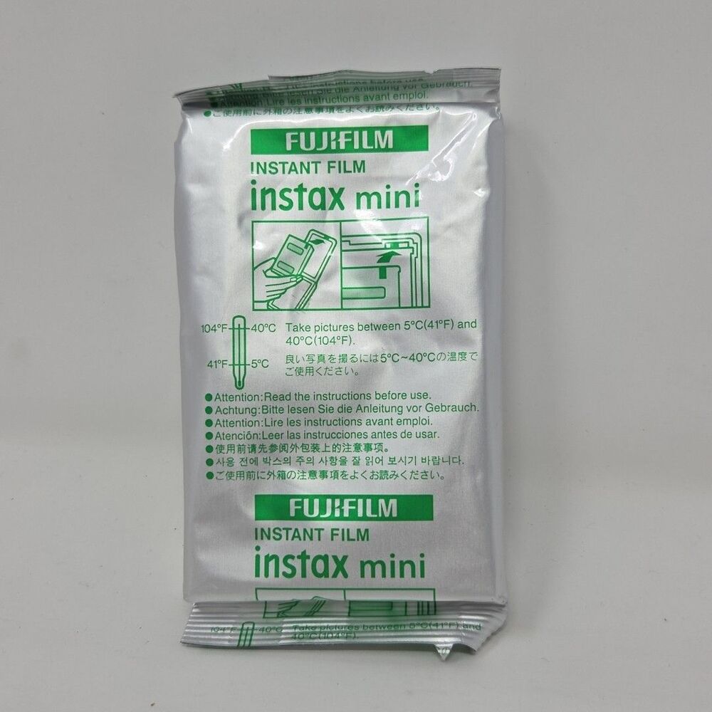 Fujifilm Instax Mini Film 10 Shots White Border Single Foil Pack EXP 12/2027